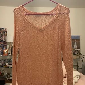 pink/coral sweater